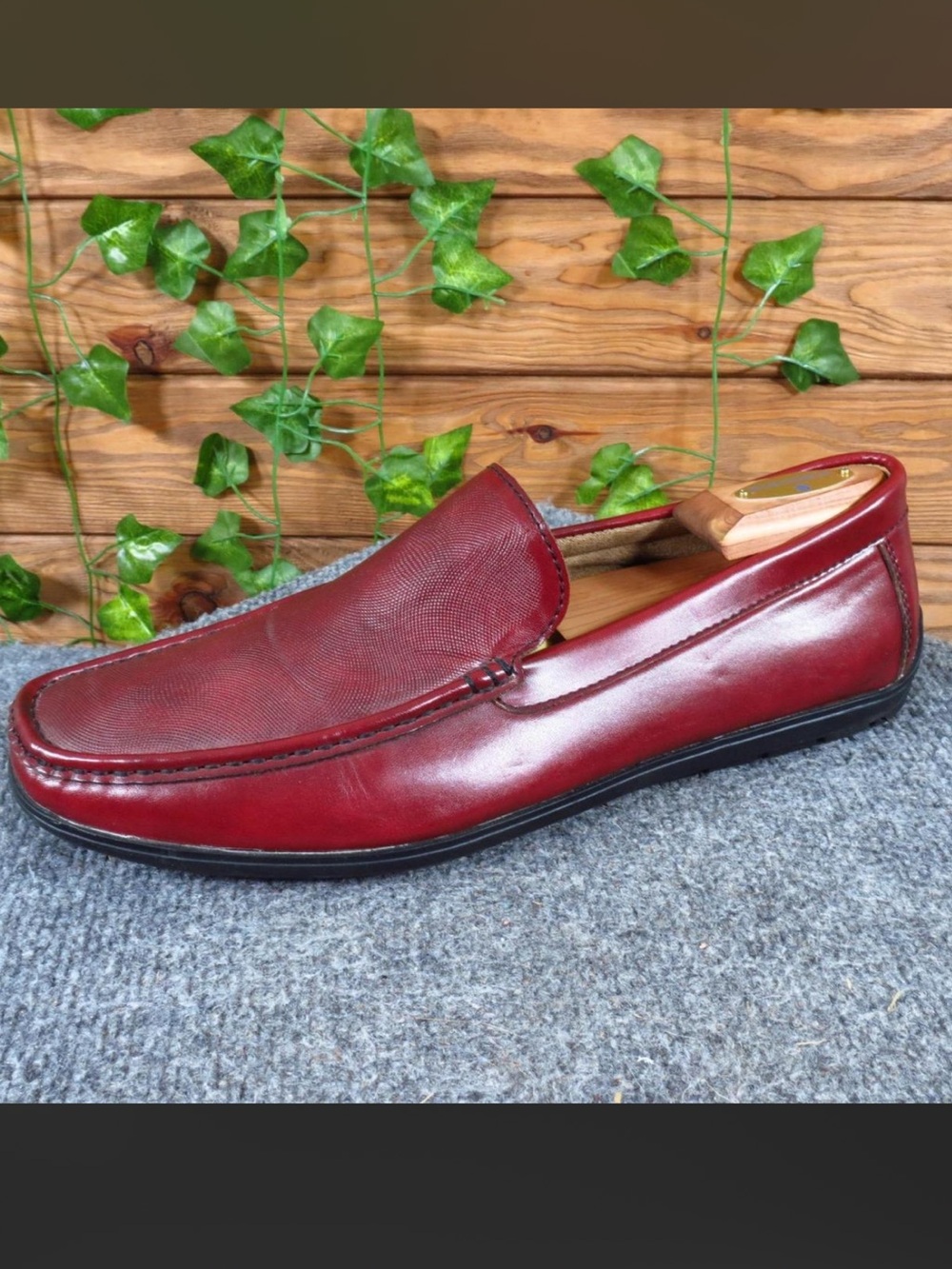 Faranzi Driving Moccasin Mens Loafer Size
10.5 Dress Shoes Burgundy Red F41753